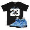 Air Jordan 5 UNC l Goat 23 Sneaker Matching T-Shirt