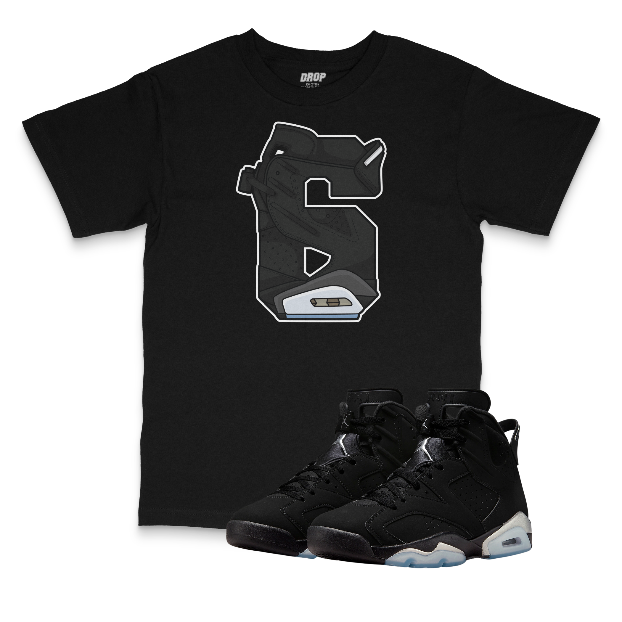 Air Jordan 6 Black Chrome I 6 T-Shirt Air Jordan 6 Black Chrome I 6 T-Shirt