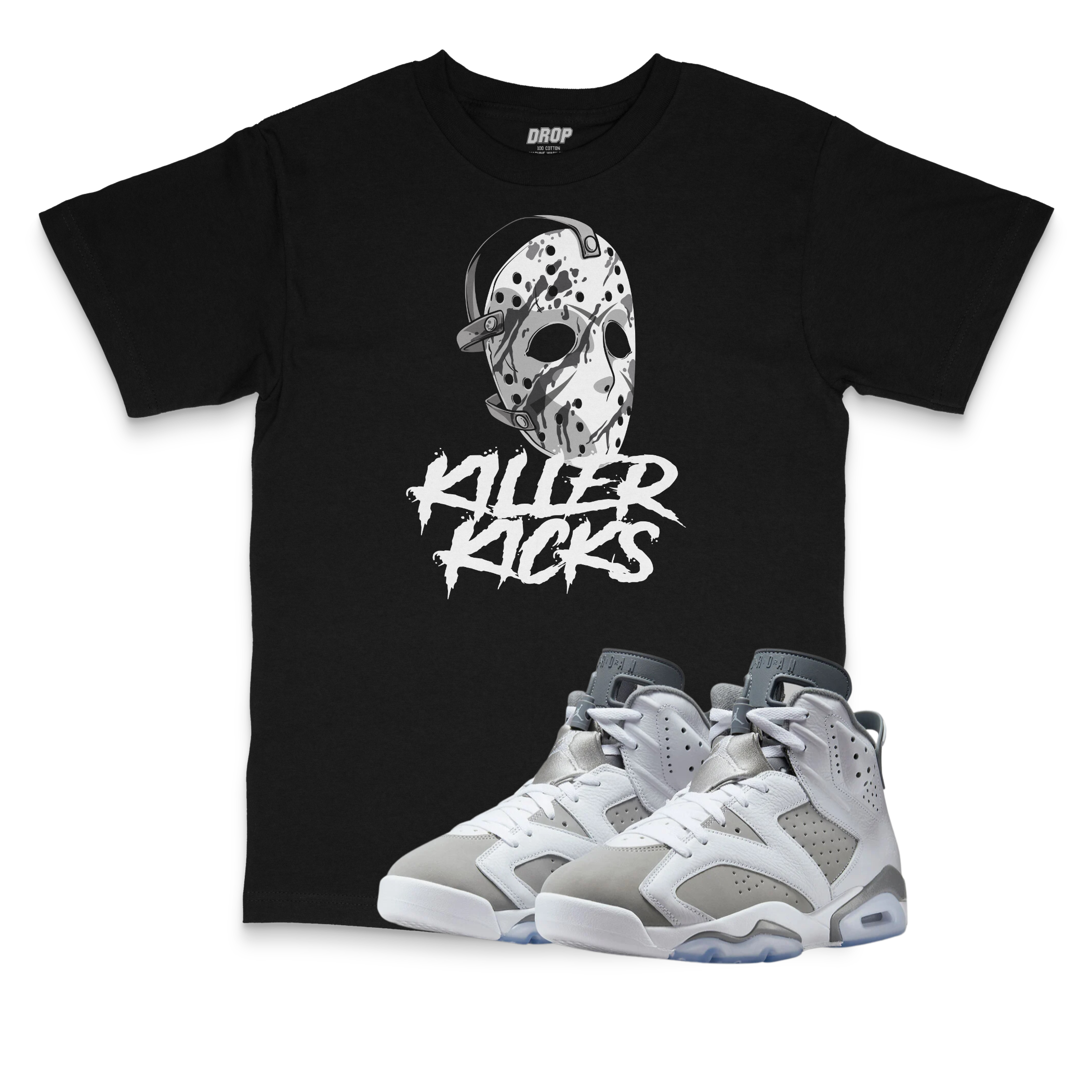 Air Jordan 6 Cool Grey I Killer Kicks Sneaker Matching T-Shirt Air Jordan 6 Cool Grey I Killer Kicks Sneaker Matching T-Shirt