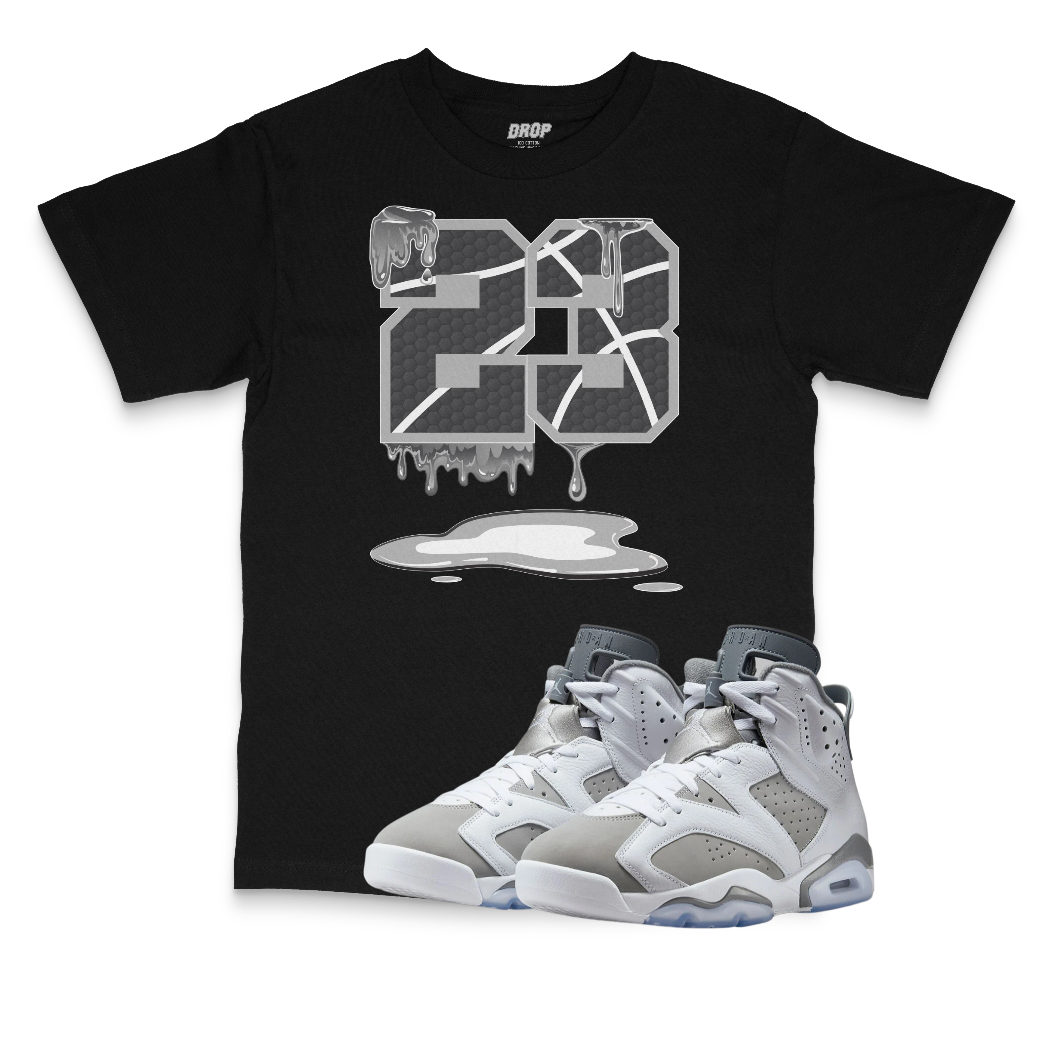 Air Jordan 6 Cool Grey l 23 Sneaker Matching T-Shirt Air Jordan 6 Cool Grey l 23 Sneaker Matching T-Shirt