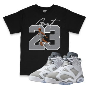 Air Jordan 6 Cool Grey l Goat 23 Sneaker Matching T-Shirt