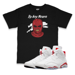 Air Jordan 6 Red Oreo I By Any Means Tee