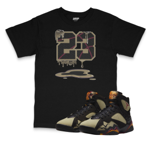 Air Jordan 7 Black Olive I 23 T-Shirt
