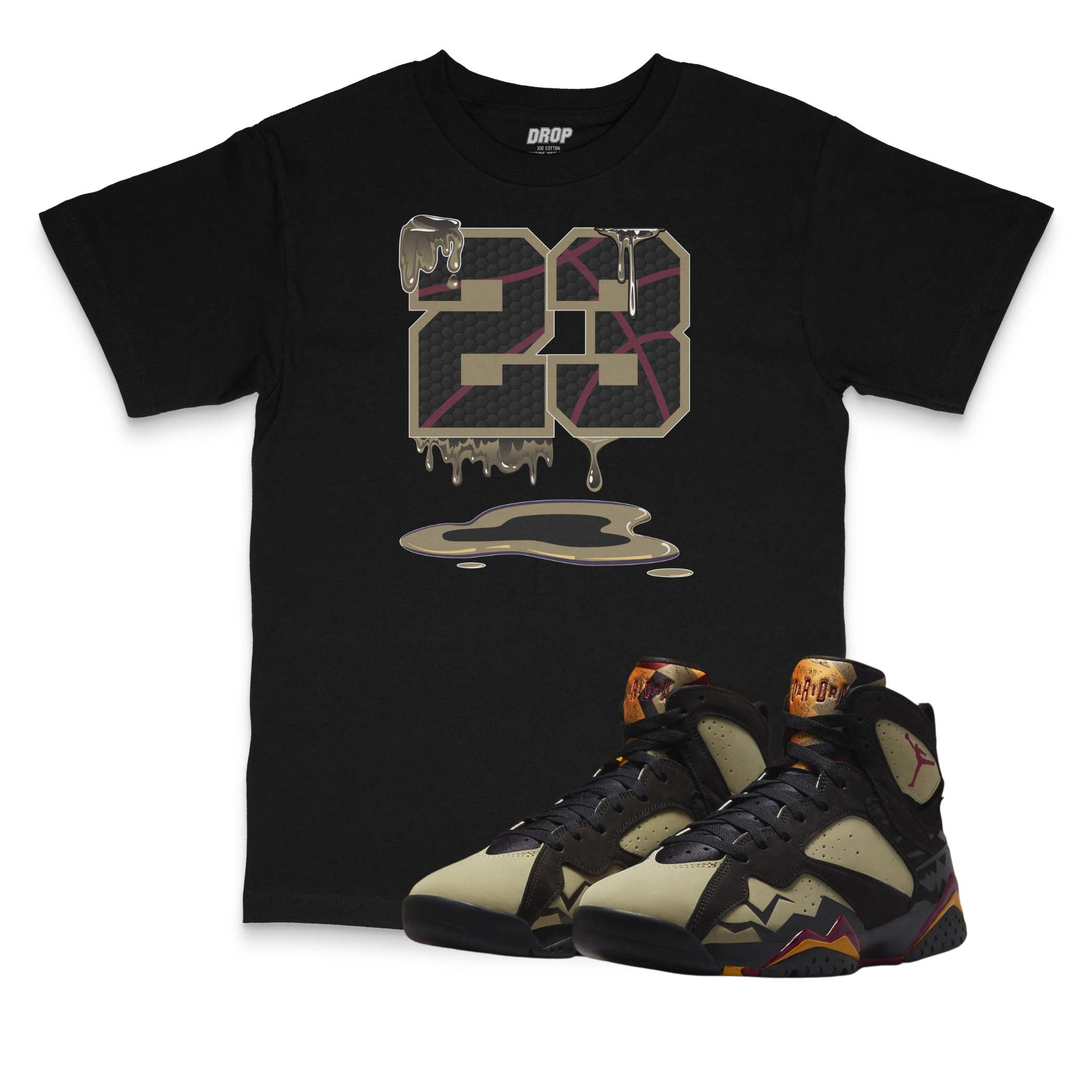 Air Jordan 7 Black Olive I 23 T-Shirt Air Jordan 7 Black Olive I 23 T-Shirt