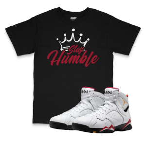 Air Jordan 7 Cardinal I Stay Humble T-Shirt