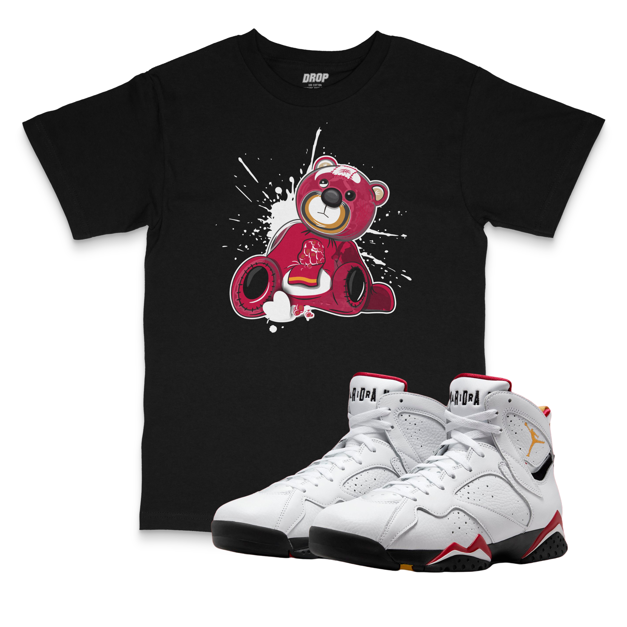 Air Jordan 7 Cardinal l Bear T-Shirt Air Jordan 7 Cardinal l Bear T-Shirt