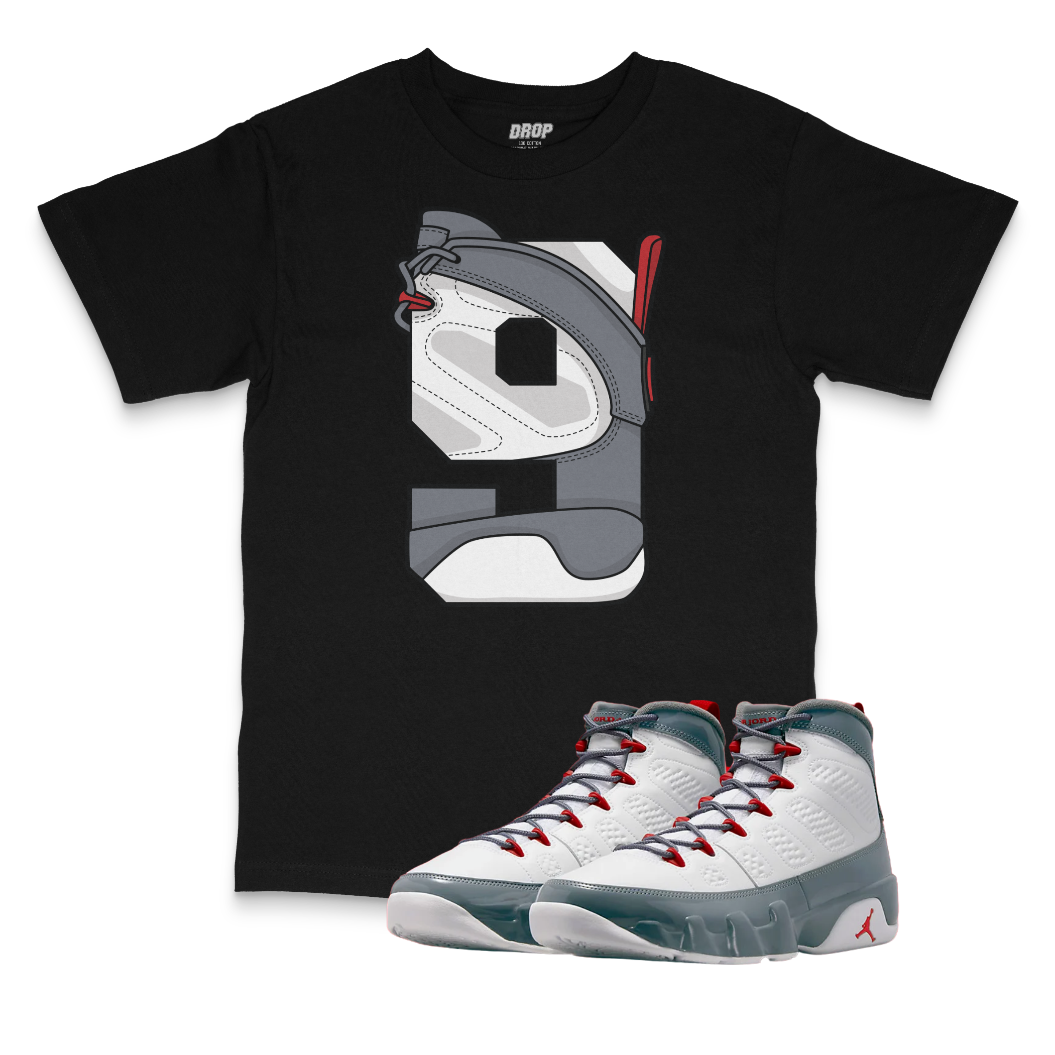 Air Jordan 9 Fire Red I 9 T-Shirt Air Jordan 9 Fire Red I 9 T-Shirt
