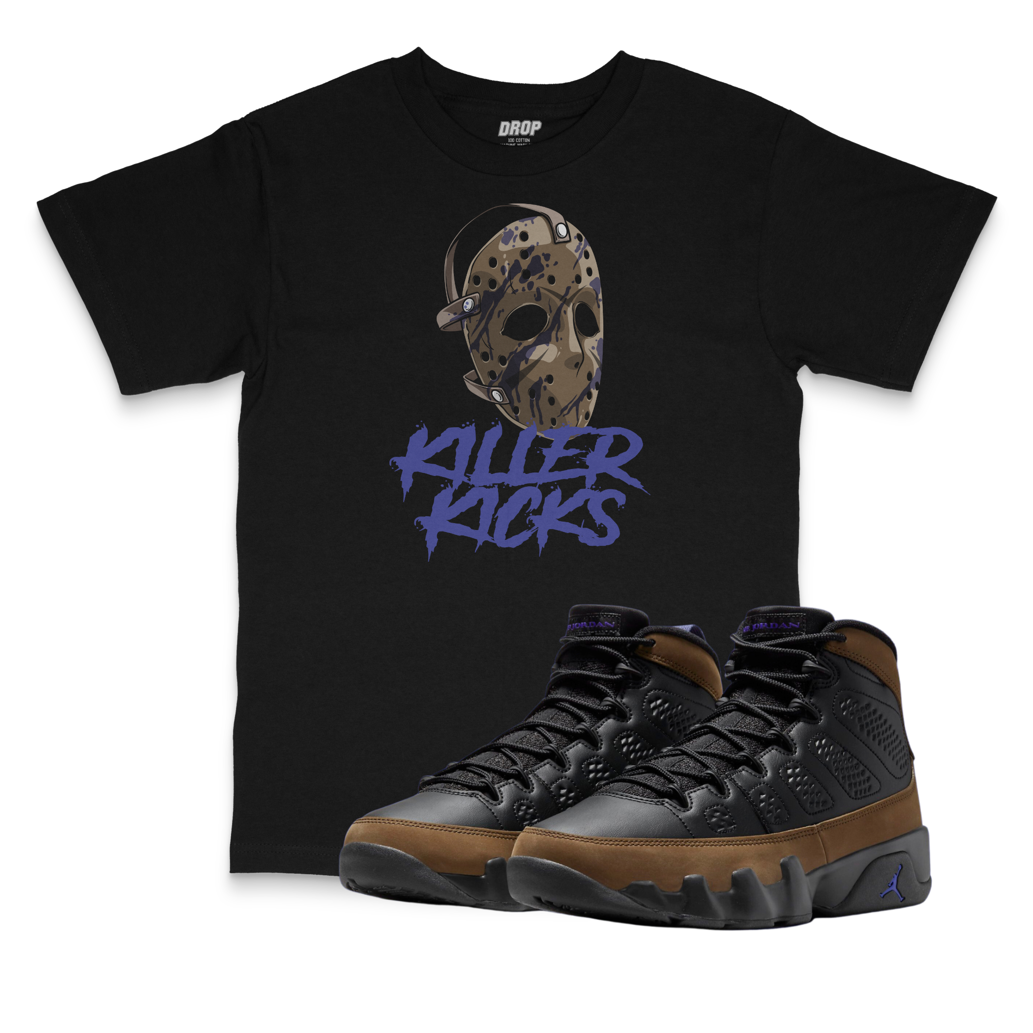 Air Jordan 9 Olive Concord I Killer Kicks Sneaker Matching T-Shirt Air Jordan 9 Olive Concord I Killer Kicks Sneaker Matching T-Shirt