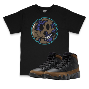 Air Jordan 9 Olive Concord I Smiley Face Sneaker Matching T-Shirt