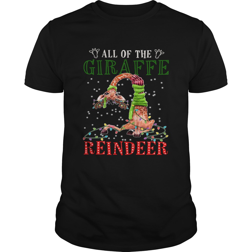 All of the Giraffe reindeer light christmas shirt All of the Giraffe reindeer light christmas shirt