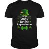 Artist Leprechaun St Patricks Day Art Teacher Painter Shirt