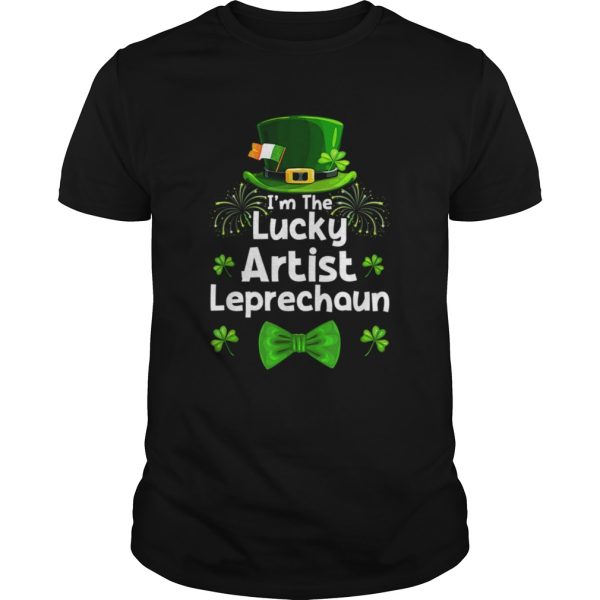 Artist Leprechaun St Patricks Day Art Teacher Painter Shirt