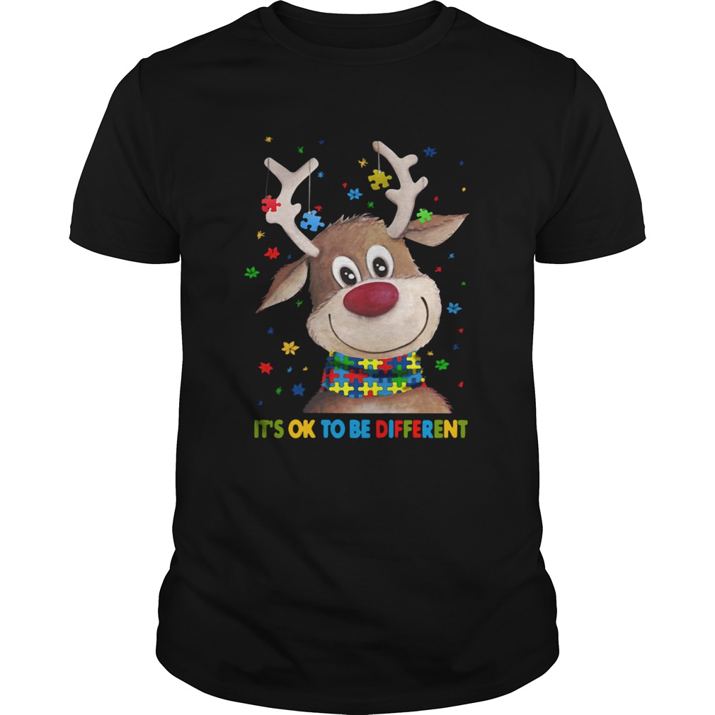 Autism Awareness Reindeer Its Ok To Be Different shirt Autism Awareness Reindeer Its Ok To Be Different shirt