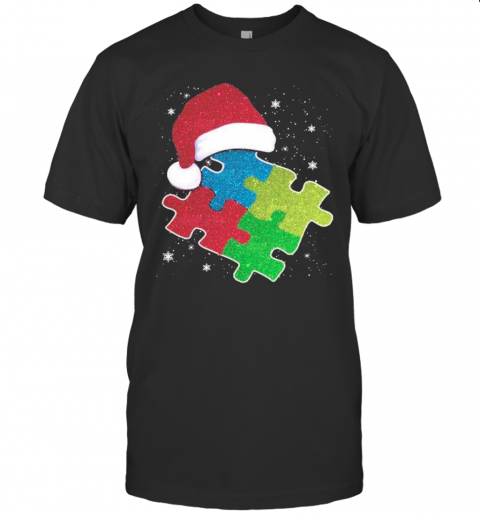 Autism Hat Santa Happy Merry Christmas 2020 T-Shirt Autism Hat Santa Happy Merry Christmas 2020 T-Shirt