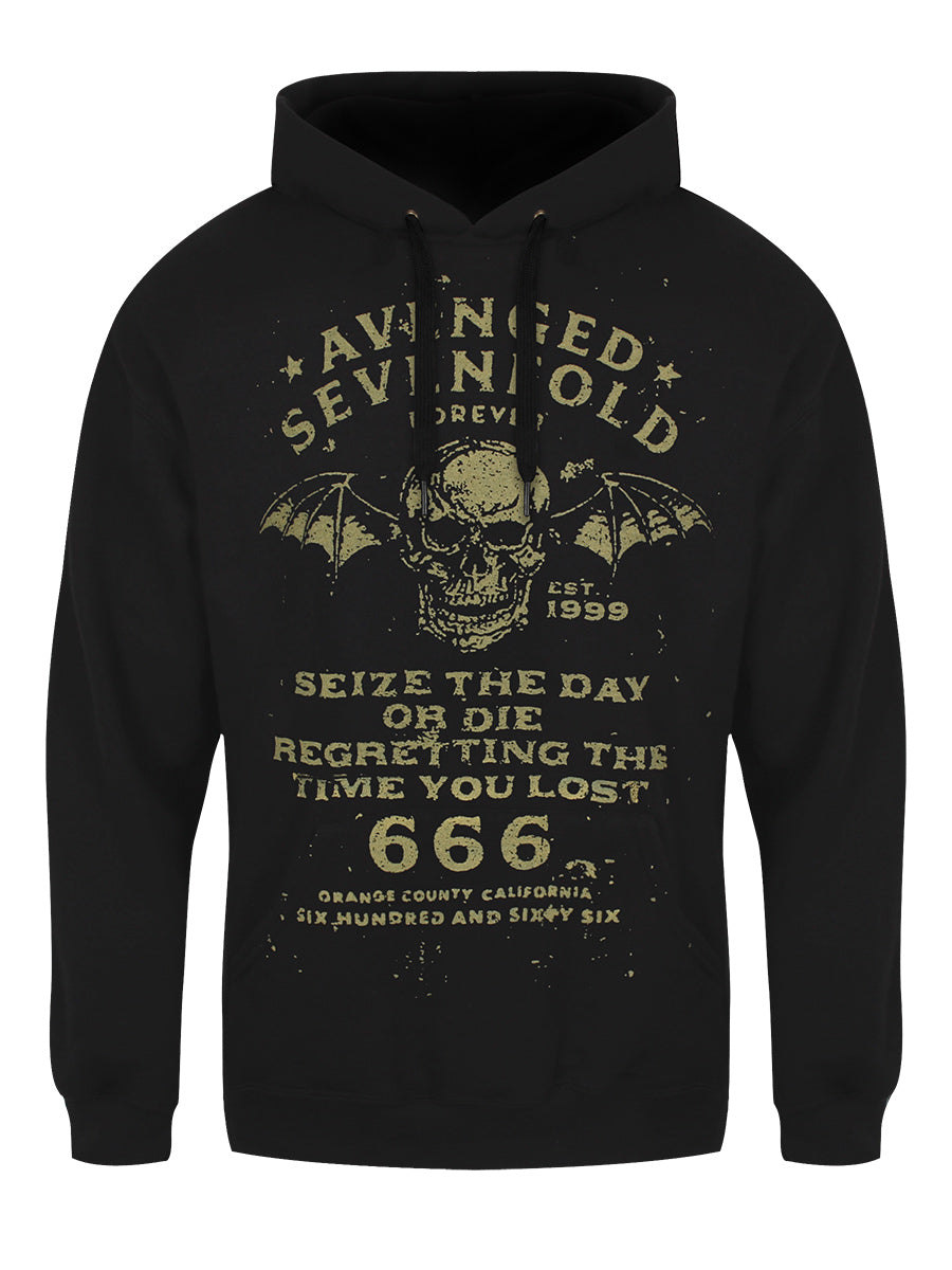 Avenged Sevenfold Seize The Day Men's Black Hoodie Avenged Sevenfold Seize The Day Men's Black Hoodie