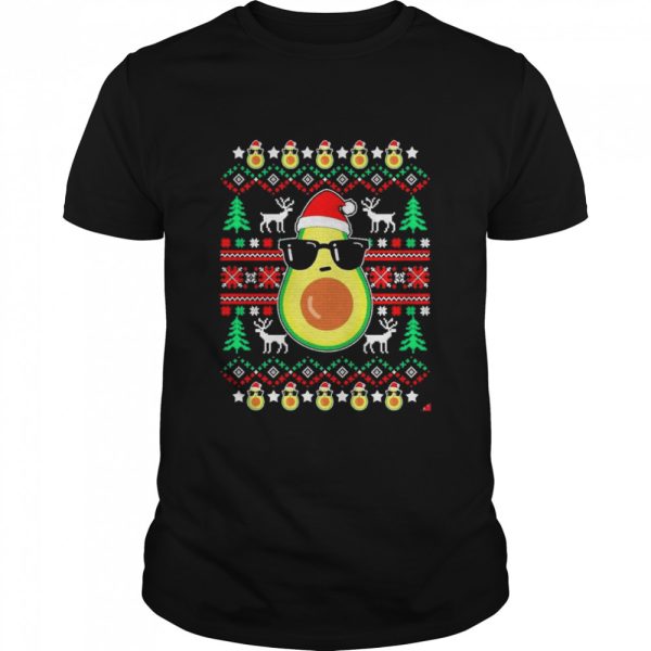 Avocado hat santa ugly merry christmas shirt