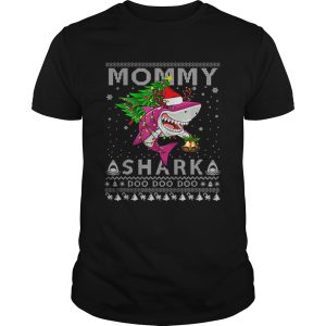 Awesome Mommy Shark Santa Christmas Family Matching Pajamas shirt