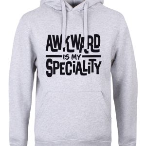 Awkward Is My Speciality Men's Grey Pullover Hoodie