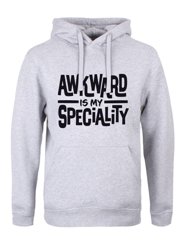 Awkward Is My Speciality Men’s Grey Pullover Hoodie
