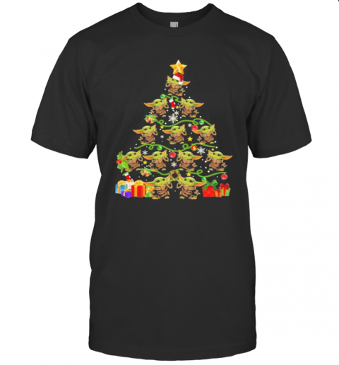 Baby Yoda Christmas Tree Pine T-Shirt