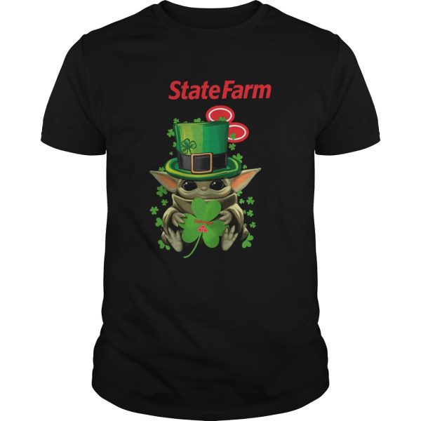 Baby Yoda State Farm Shamrock St Patricks Day shirt