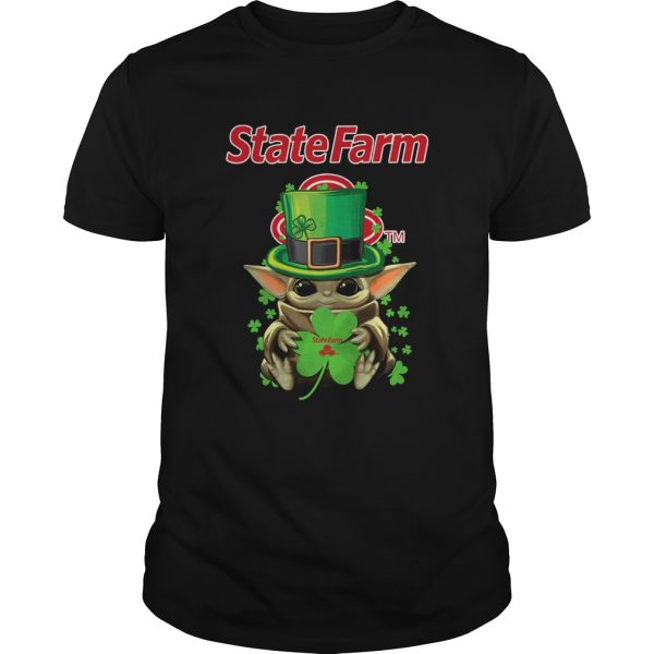 Baby Yoda State Farm Shamrock StPatricks Day shirt