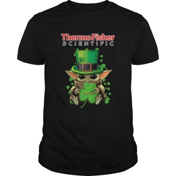Baby Yoda Thermo Fisher Scientific Shamrock StPatricks Day shirt