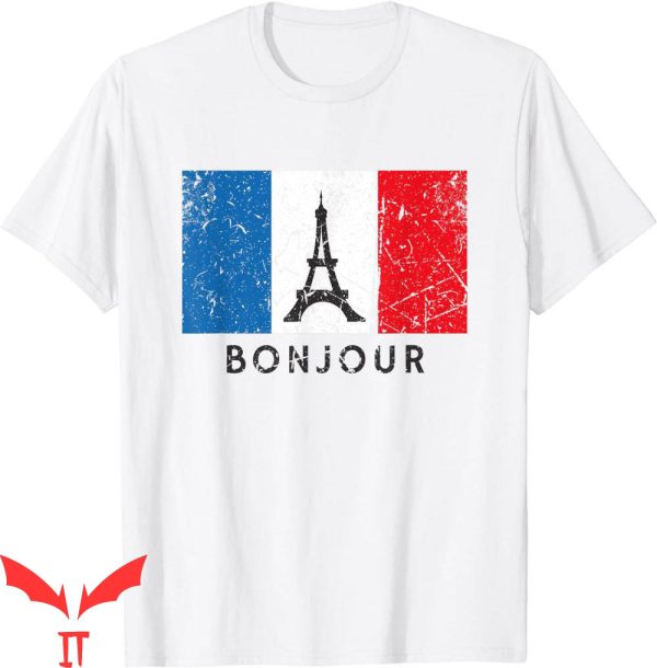 Balmain Paris T-Shirt Vintage Paris France French Flag