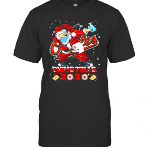 Baltimore Orioles Funny Santa Claus Dabbing Christmas 2020 T-Shirt