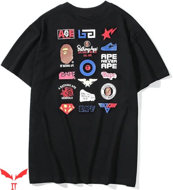 Bape Burberry T-Shirt Shark Ape Hip Hop Tees