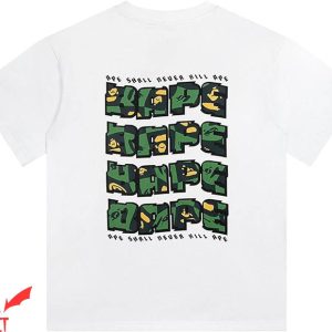 Bape Burberry T-Shirt Waving Texing Tee Shirt Trending