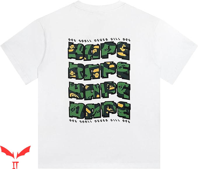 Bape Burberry T-Shirt Waving Texing Tee Shirt Trending Bape Burberry T-Shirt Waving Texing Tee Shirt Trending