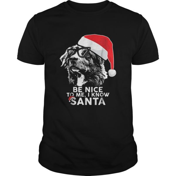 Be Nice Australian Shepherd Christmas Funny Xmas shirt