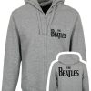 Beatles Drop T Logo Back Print Men’s Grey Zipped Hoodie