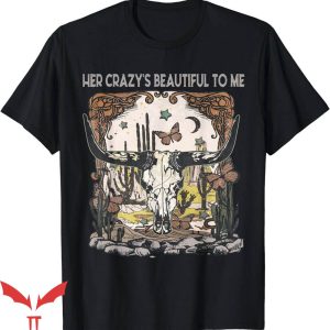 Beautiful Crazy T-Shirt Music Bull Skull Western T-Shirt