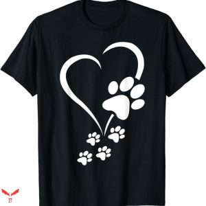 Big Dog T-shirt Paws Heart