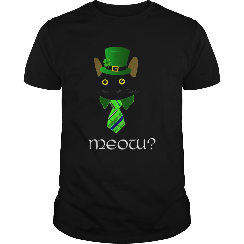 Black Business Cat Kitten St Patricks Leprechaun shirt