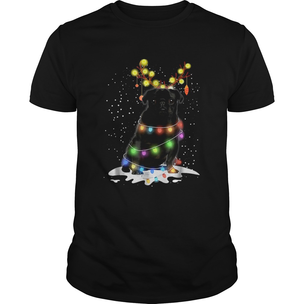 Black Pug Blinker Dog Christmas Light shirt Black Pug Blinker Dog Christmas Light shirt