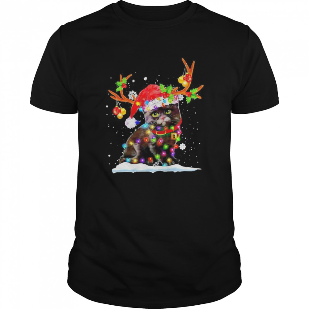 Black cat Reindeer Christmas shirt Black cat Reindeer Christmas shirt