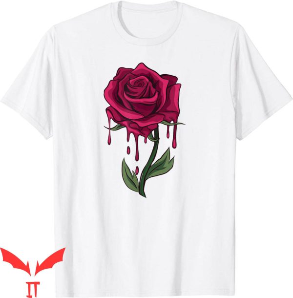 Blood Flower T-Shirt Bleeding Rose Tattoo Style Creepy