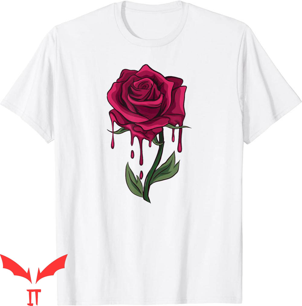 Blood Flower T-Shirt Bleeding Rose Tattoo Style Creepy Blood Flower T-Shirt Bleeding Rose Tattoo Style Creepy