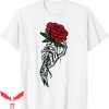 Blood Flower T-Shirt Rose Tattoo White Skeleton Hand