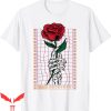 Blood Flower T-Shirt Skeleton Hand Red Rose Flower Gothic