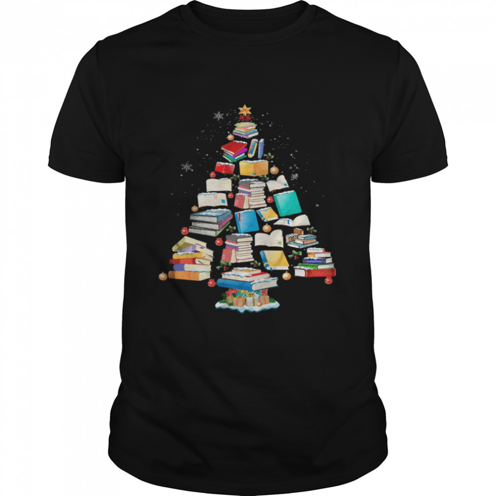 Books christmas tree shirt Books christmas tree shirt