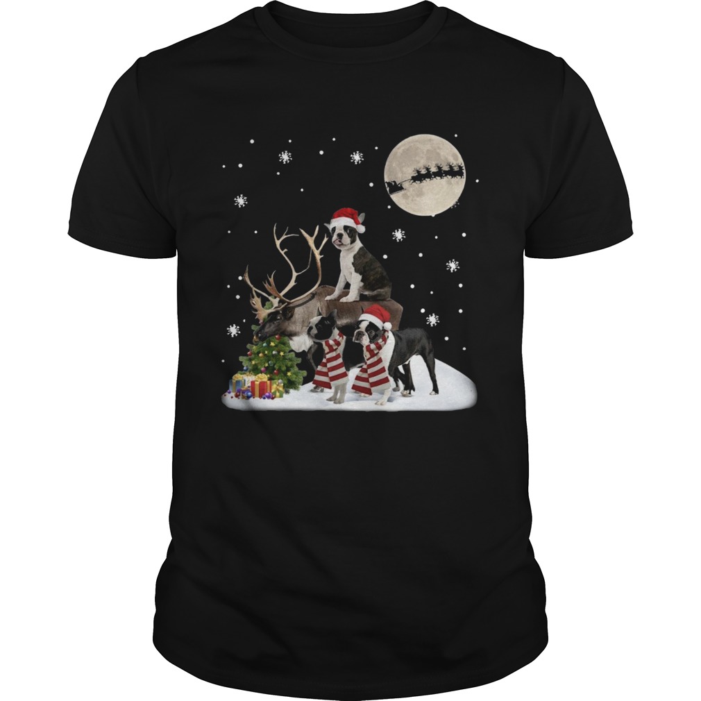 Boston Terrier Gorgeous With Reindeer Boston Lover Christmas shirt Boston Terrier Gorgeous With Reindeer Boston Lover Christmas shirt