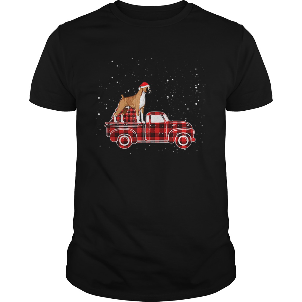 Boxer Buffalo Plaid Truck Xmas Boxer Christmas shirt Boxer Buffalo Plaid Truck Xmas Boxer Christmas shirt