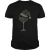 Buffalo Plaid Christmas Glass of Leopard Wine With Santa Hat shirt