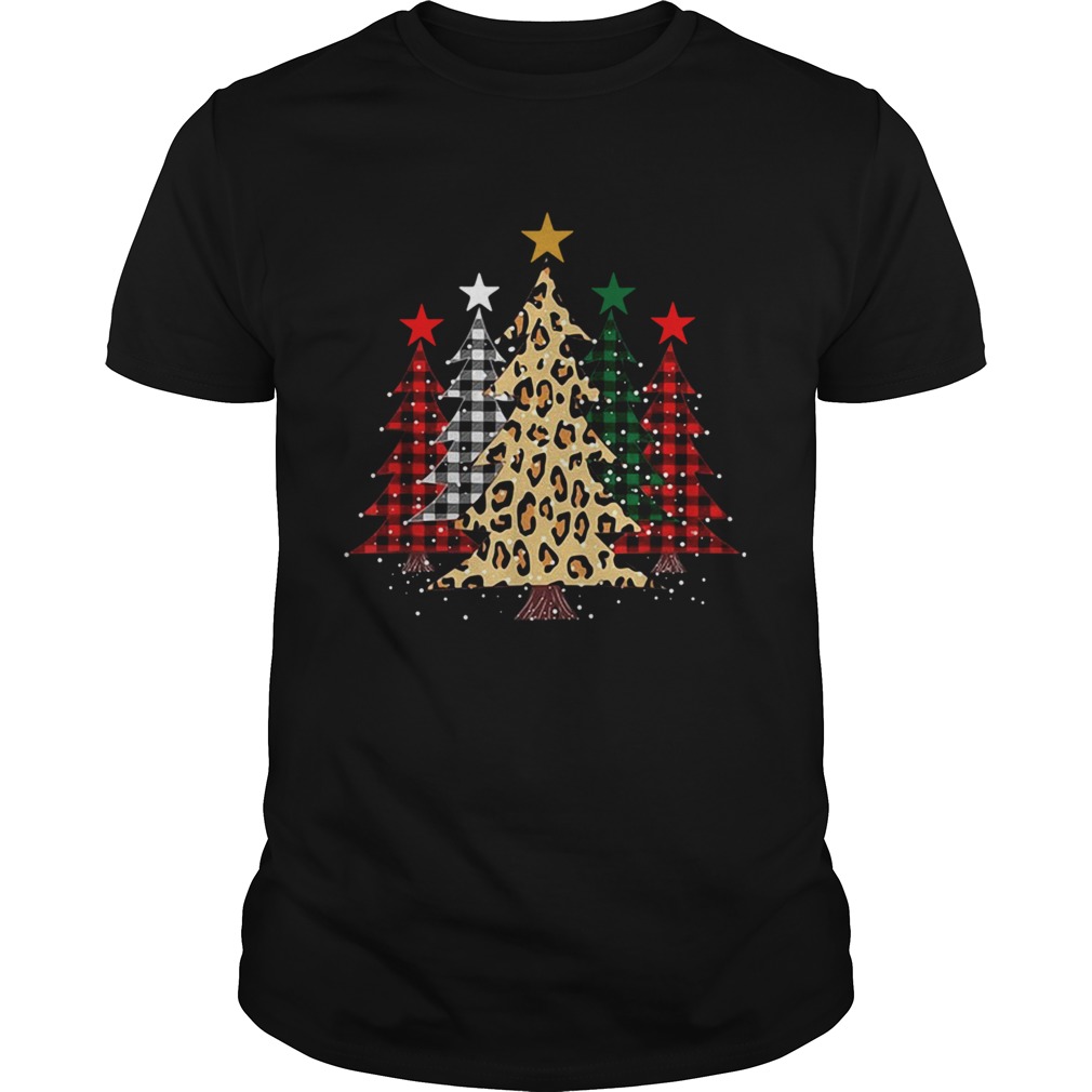 Buffalo Plaid and Leopard Christmas tree shirt Buffalo Plaid and Leopard Christmas tree shirt