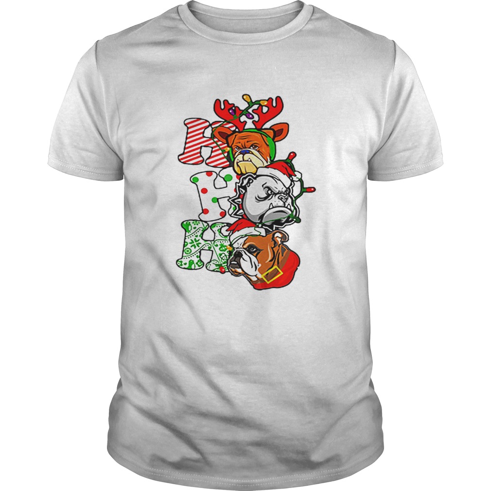 Bulldog Santa Ho Ho Ho Christmas shirt Bulldog Santa Ho Ho Ho Christmas shirt