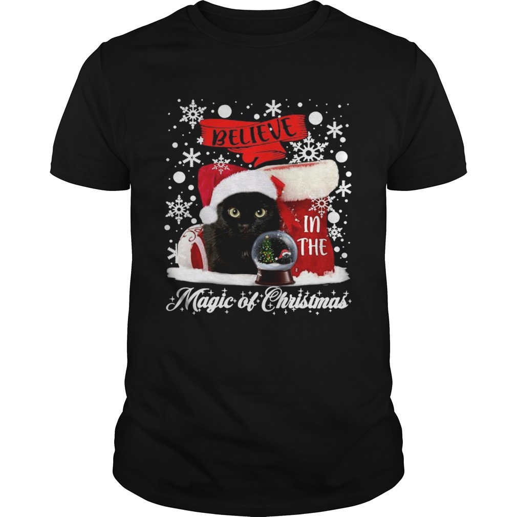 Cat Believe In The Magic Of Christmas shirt Cat Believe In The Magic Of Christmas shirt